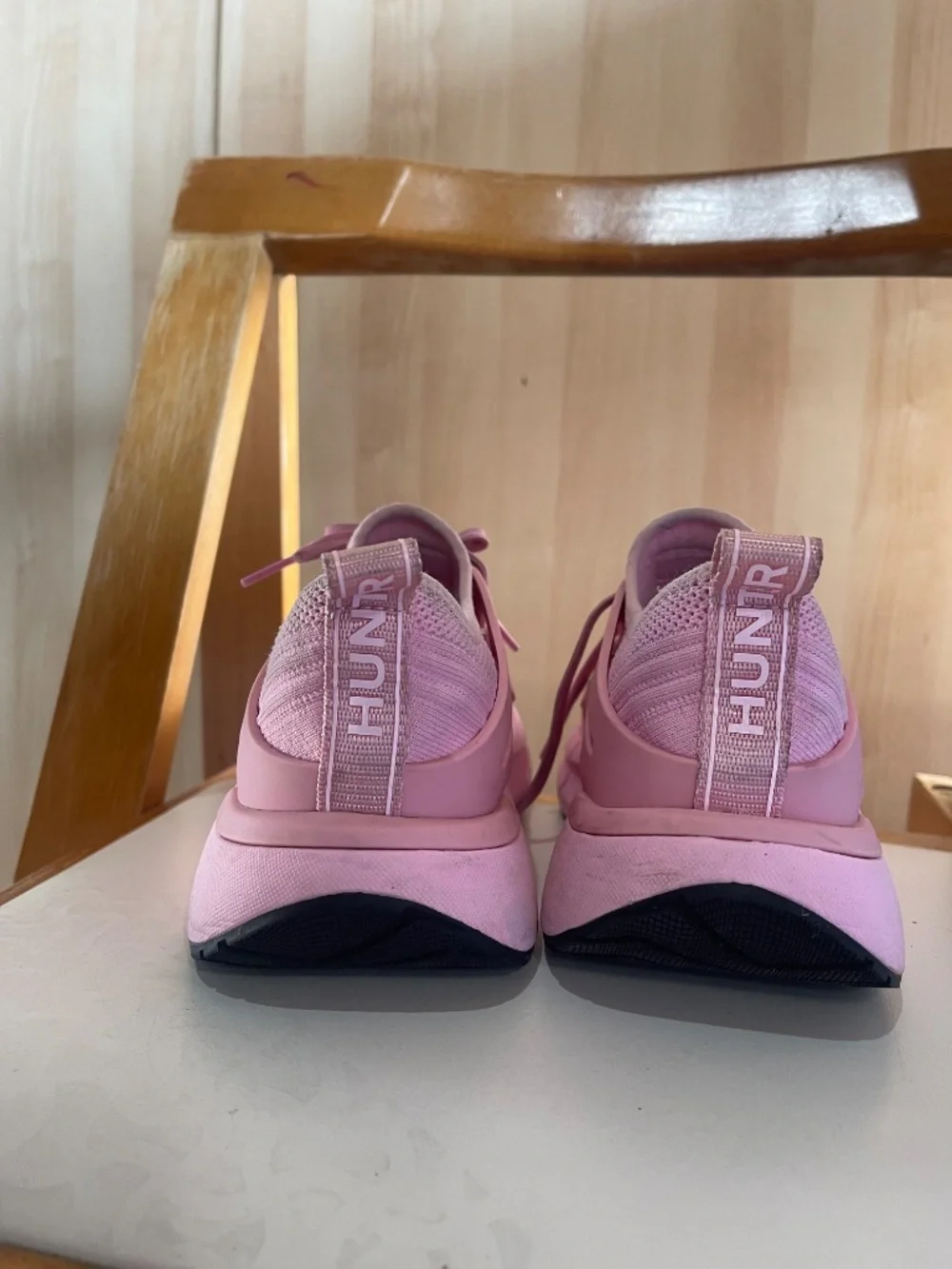 Hunter Pastel Pink Chunky Lace-Up Sneakers